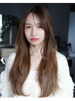 レノラ 本町(LENORA) 美髪ミディアムレイヤーカットデジタルパーマチェリーブラウン