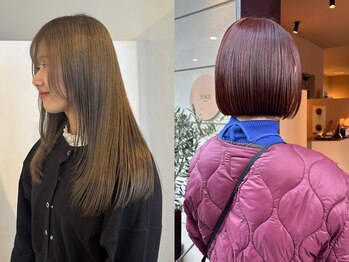 ヨーク(YOKE)の写真/【吹田/竹見台】ボリュームのある髪もナチュラルなストレートで扱いやすい美髪へ◎柔らかな手触りに感動!