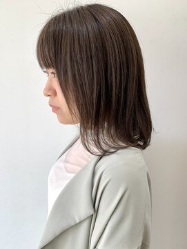 フォーク FOLK 【FOLK】小顔 厚めバング イメチェン  アッシュベージュ♪