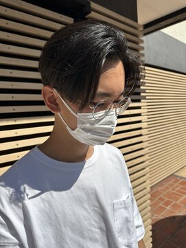 ニアウ 太田店(Niau) メンズカットニュアンスパーマセンターパートマッシュスパイラル