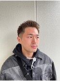 【翁長孝輔】ワイルド束感アップバング×ベージュ/ツーブロック