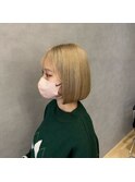 韓国ボブ×ミルクティベージュ