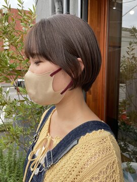 キュオンシア(CUEON. ciea) ショートボブ×柔らかベージュ