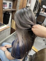 ラフ(LAFF)&nbsp;#バレイヤージュ#グレージュカラー#ボブウルフ#ココアベージュ