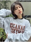 魅力倍増カール シアーカラー ショート 姫カット ダークアッシュ