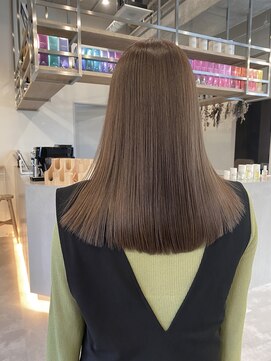 イミ(imi) カーキグレージュ/グレージュ/切りっぱなし/髪質改善/登戸