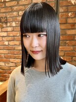 ボコカ(bococa) 前髪パッツンボブ 黒髪ボブ