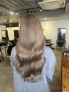 ナンバー(number+) 韓国風ブリーチヘア1ブリーチ透明感ミルクティーベージュ