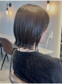 切りっぱなしボブ / 外はね / アッシュブラウン / 群馬太田