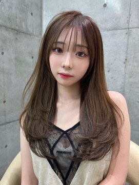 ロール 博多(Role) ★くびレイヤーエモージュ黒髪グレーベージュレイヤーロング前髪