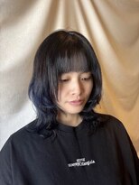 ココカラヘアー ニコ(cococara hair nico)&nbsp;ウルフカット/レイヤーカット/デザインカラー/ブリーチ/ブルー