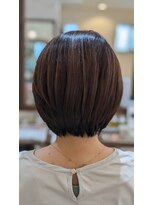 フィルアップヘア (fill up Hair)&nbsp;30代40代◎秋色ブラウンショートボブ×丸み小顔効果
