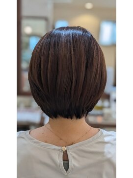 フィルアップヘア (fill up Hair) 30代40代◎秋色ブラウンショートボブ×丸み小顔効果