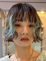 テクネ 天神大名(techne)&nbsp;天神大名顔周りレイヤーカットミディアムボブタッセルボブパーマ