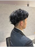 メンズスパイラルパーマ。
