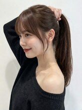 リリーバイフォルテ 静岡駅前店(Lily by FORTE) 顔周りカット モカブラウン シャギーカット 前髪カット