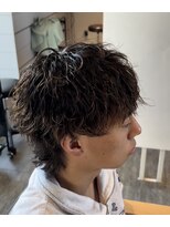 クレヨン ケース(Crayon case)&nbsp;メンズ 襟足長め無造作ニュアンスパーマ ウエット束感