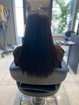 アース 南福島店(HAIR&MAKE EARTH) 初めての縮毛矯正でサラサラ