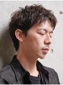 天神ルーズショートアクティブショートピンパーマ30代福岡メンズ