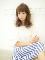 セレスト 心斎橋店(CELESTE)&nbsp;厚めバングで大人愛されミディー　 【心斎橋】