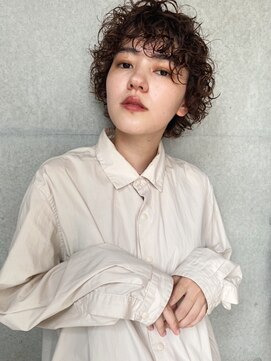 テテ ニコ(tete nico) 【太田彩未】マッシュショート　外国人風くせ毛パーマ