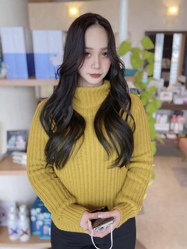 ヘアメイク ミチ 富田店(HAIRMAKE MICHI) 【MICHI 富田店　古作蓮】つやロング　オリーブアッシュ