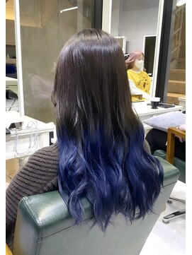 エイト プラット 渋谷2号店(EIGHT plat) ネイビーブルー グラデーション