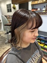 ナルヘアー 越谷(Nalu hair)&nbsp;イヤリングカラー/セクションカラー/ミルクベージュ