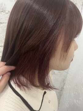 プライズ アイリス 池袋東口店(prize Iris) インナーカラー×ワインレッド暖色カラー/推しカラー/池袋