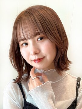 ガーデン ムサシコスギ(GARDEN MUSASHIKOSUGI) レイヤーボブ/シースルーバング/透明感ベージュ/小顔カット