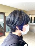 コンパクトショートボブ×インナーブルー♪