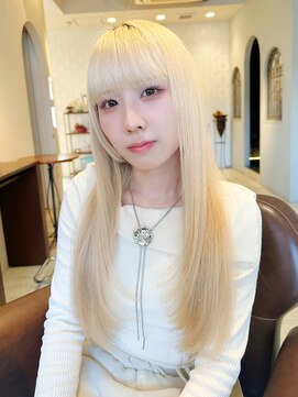 ヘア ルミナス バイ フォルテ(HAIR LUMINAS by FORTE) こなれミディ/前髪/黒髪/ボブルフ/ネビージュ/小顔/ワンレン