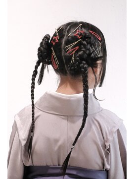 レクタ(recta) 卒業式 袴着付け ヘアセット アレンジ カチモリ 韓国風 小学生