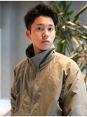 アップバング メンズショート ツーブロック スパイキーショート