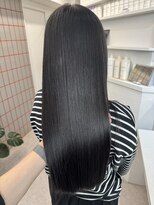 ペレ 栄 アネックス(PELE栄ANNEX) 韓国 くびれロング レイヤー ワンホンヘア 小顔前髪