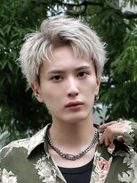 オーシャントーキョー 心斎橋(OCEAN TOKYO WEST)&nbsp;メンズヘアショートアップバングブリーチカラー刈り上げ