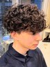 メンズカット+プードルパーマ¥11000[鹿児島/ツイストスパイラルパーマ/眉毛)