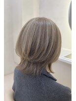 プランツヘアー 高宮店(Plants hair)&nbsp;大人ミディアム × 白髪ぼかしハイライト　30代 40代 50代 高宮