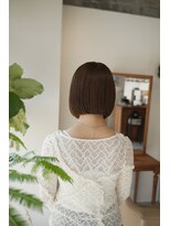 ルート(root)&nbsp;切りっぱなしボブ　ナチュラルブラウンカラー　鹿児島ボブ