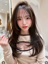 サイン 渋谷(SIGN) 韓国ヘアーハッシュカットレイヤーカットグレージュブリーチ無し