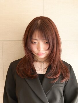 ピークアブー 表参道(PEEK-A-BOO) フェイスレイヤー×ピンクブラウン