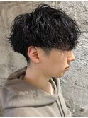 波巻きスパイラルパーマツイストパーママッシュメンズパーマ