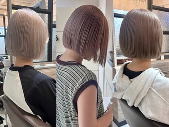 ジャストビューティマカロン 上大岡(Just Beauty macaron)の写真/垢抜け*透明感のあるダブルカラーでヘアセットの幅も広がる［ダブルカラー/ブリーチ/ハイライト/上大岡駅］