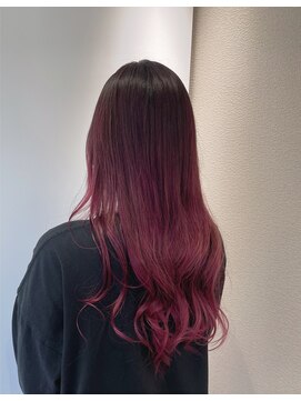 ジプソ(Gypso Hair salon) 【 レッドグラデーションカラー 】