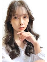 チョビー(Chobii)&nbsp;デジタルパーマロングヘアカタログゆるふわ韓国風表参道栗原/300