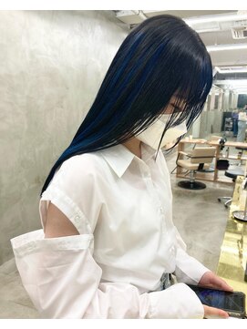 スー 渋谷(suu) インナーカラーハイライトケアブリーチイルミナカラー