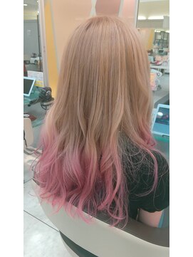 プールドゥマン 屯田(POUR DEMAIN) グラデーションカラー/ベージュ/ハイトーンカラー/ピンクカラー