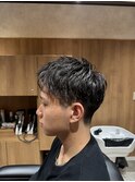 men'ssalonHuuスタイルゆるツイスパアップバングショート2ブロ