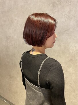 ゴウトゥデイ 渋谷MODI店(GO TODAY) ミニボブ×ピンクオレンジ