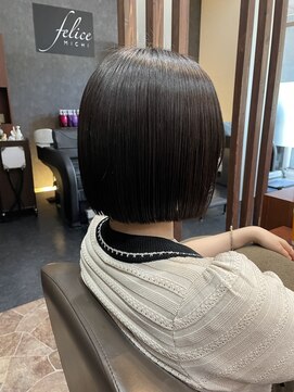 ヘアーアンドスパ フェリーチェ ミチ 野田屋町店(HAIR&SPA felice MICHI) 【feliceMICHI 豊田希美】切りっぱなしボブ
